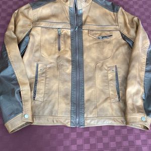 Men’s Faux Jacket, new from Macys, never worn, light-weight,  two-toned, XL.